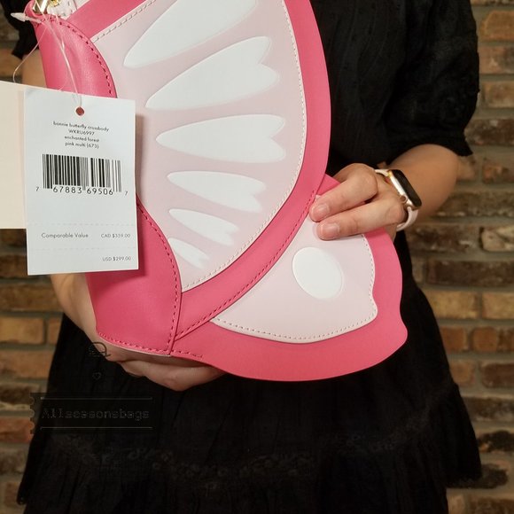 Kate Spade ENCHANTED Forest Butterfly Bonnie BAG - Picture 7 of 9